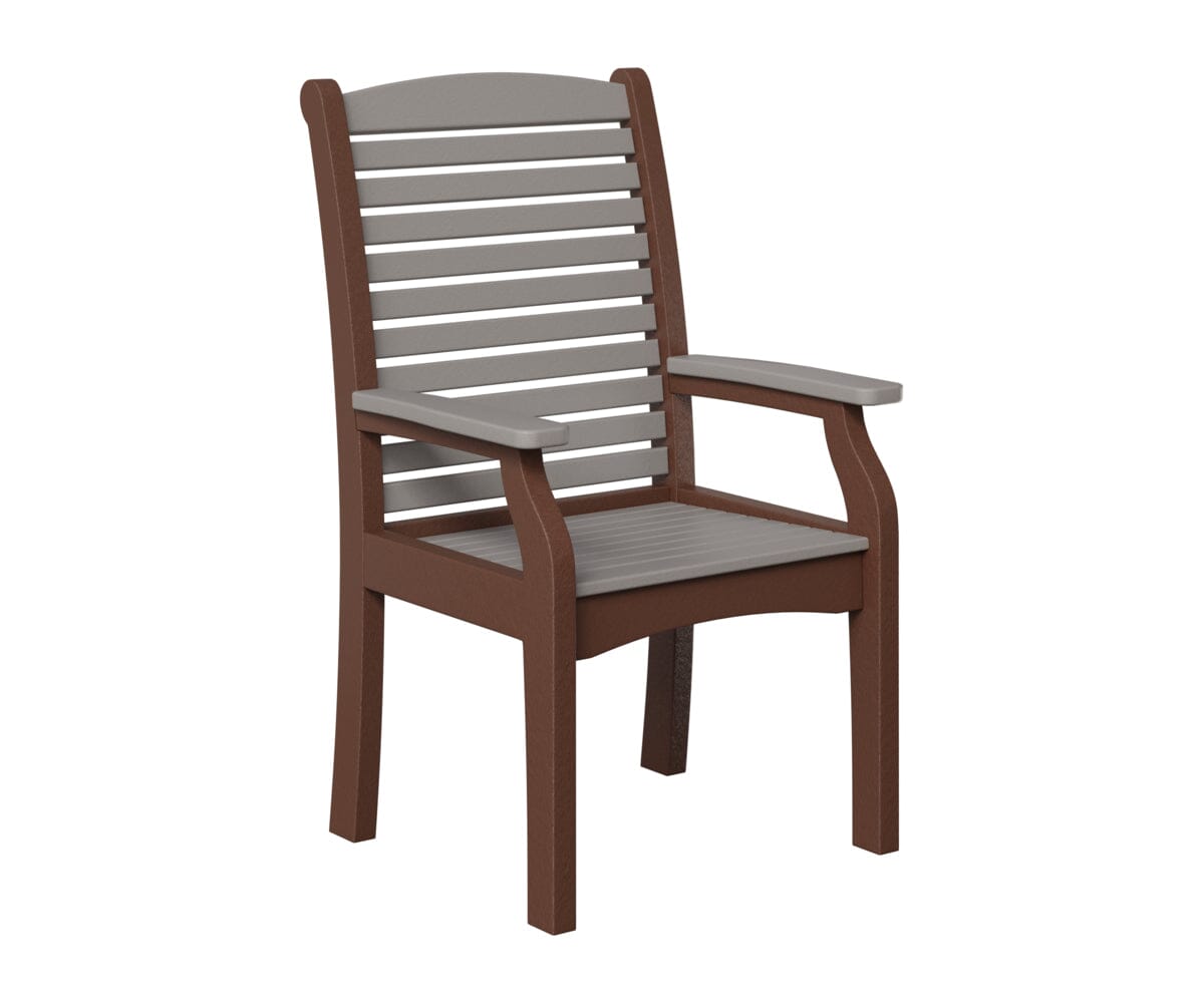 Classic Terrace Dining Chair Rockwood Outdoor Furniture Light Gray Chocolate Brown 