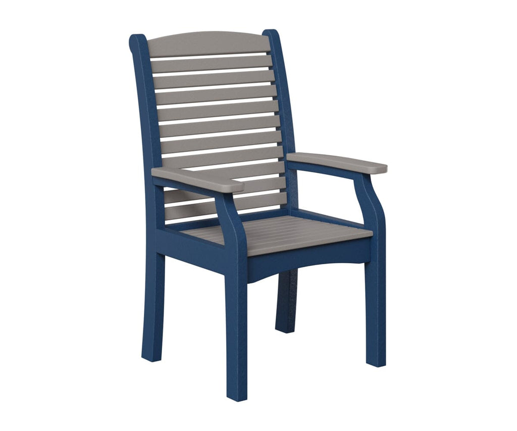 Classic Terrace Dining Chair Rockwood Outdoor Furniture Light Gray Navy Blue 