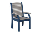 Classic Terrace Dining Chair Rockwood Outdoor Furniture Light Gray Navy Blue 