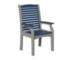 Classic Terrace Dining Chair Rockwood Outdoor Furniture Navy Blue Light Gray 