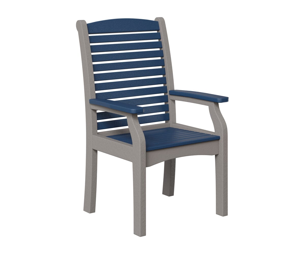 Classic Terrace Dining Chair Rockwood Outdoor Furniture Navy Blue Light Gray 