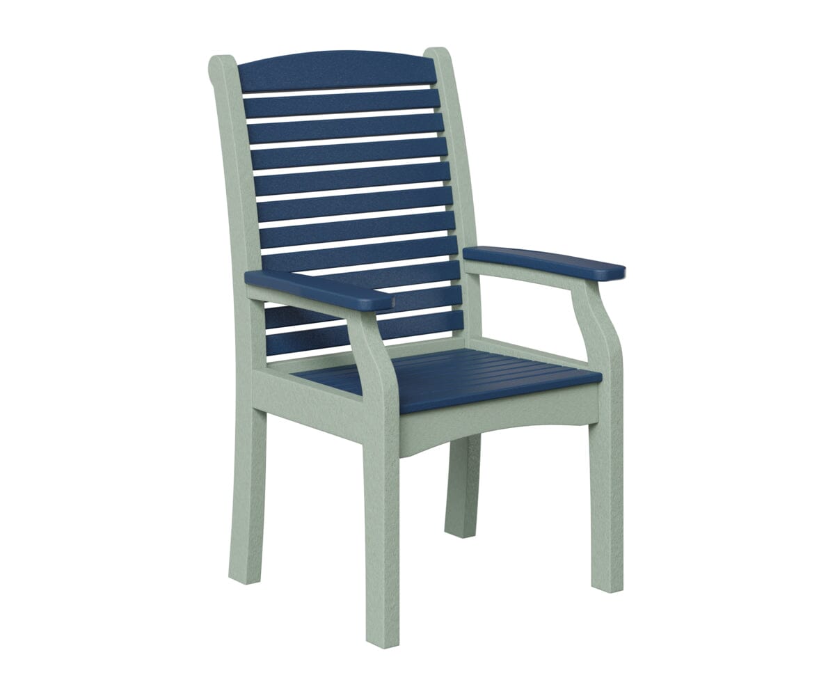 Classic Terrace Dining Chair Rockwood Outdoor Furniture Navy Blue Seafoam 