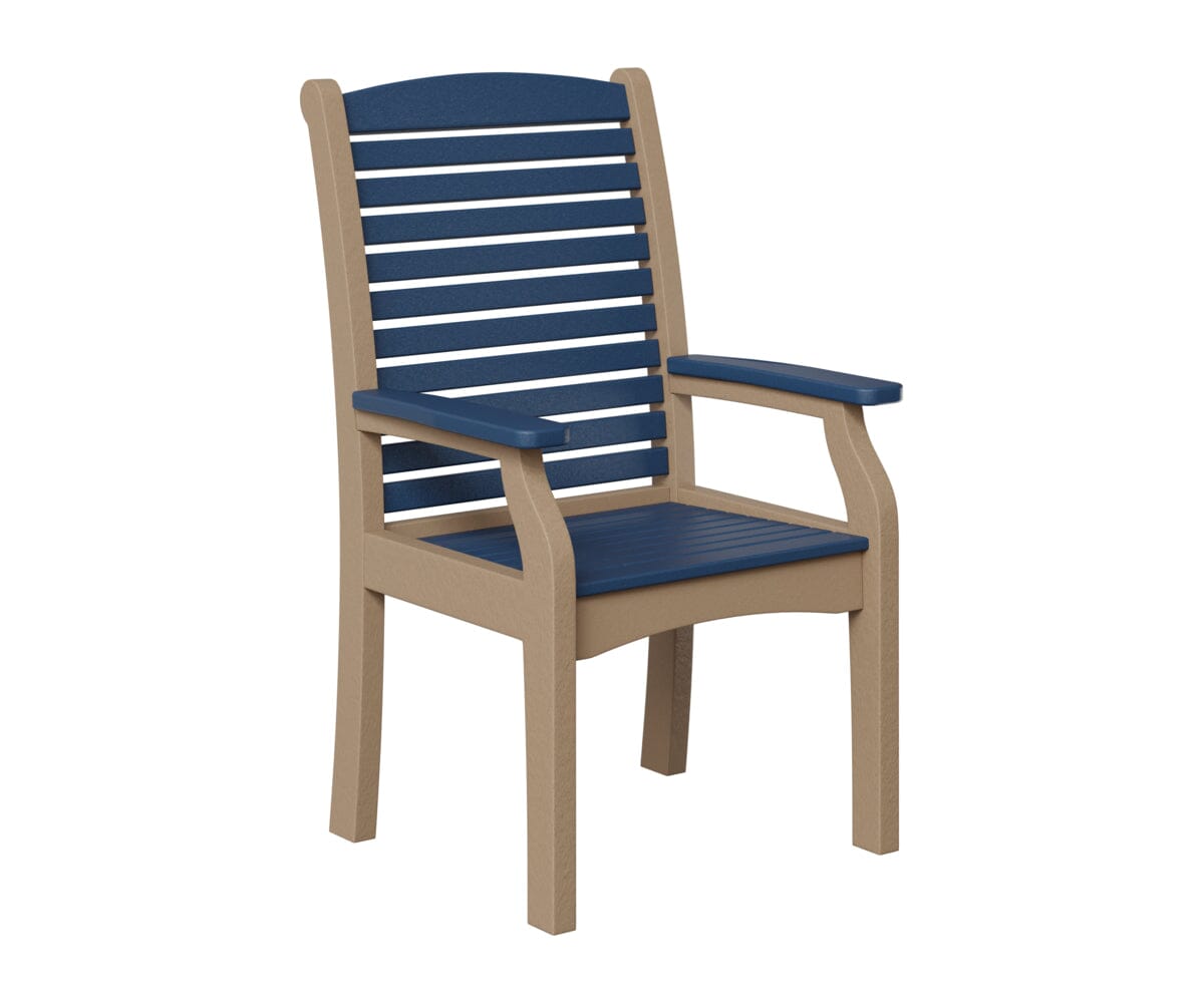 Classic Terrace Dining Chair Rockwood Outdoor Furniture Navy Blue Weatherwood 