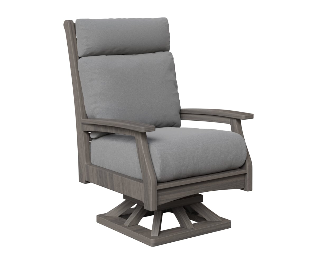 Classic Terrace High Back Swivel Rocker Rockwood Outdoor Furniture Natural Finish: Coastal Gray 