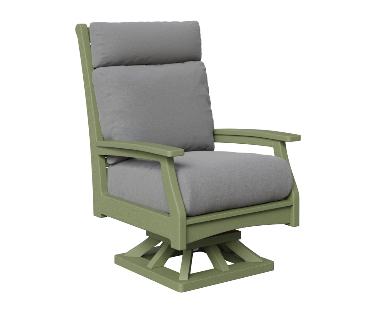 Classic Terrace High Back Swivel Rocker Rockwood Outdoor Furniture Sage 