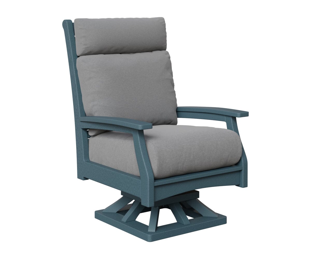 Classic Terrace High Back Swivel Rocker Rockwood Outdoor Furniture Slate 