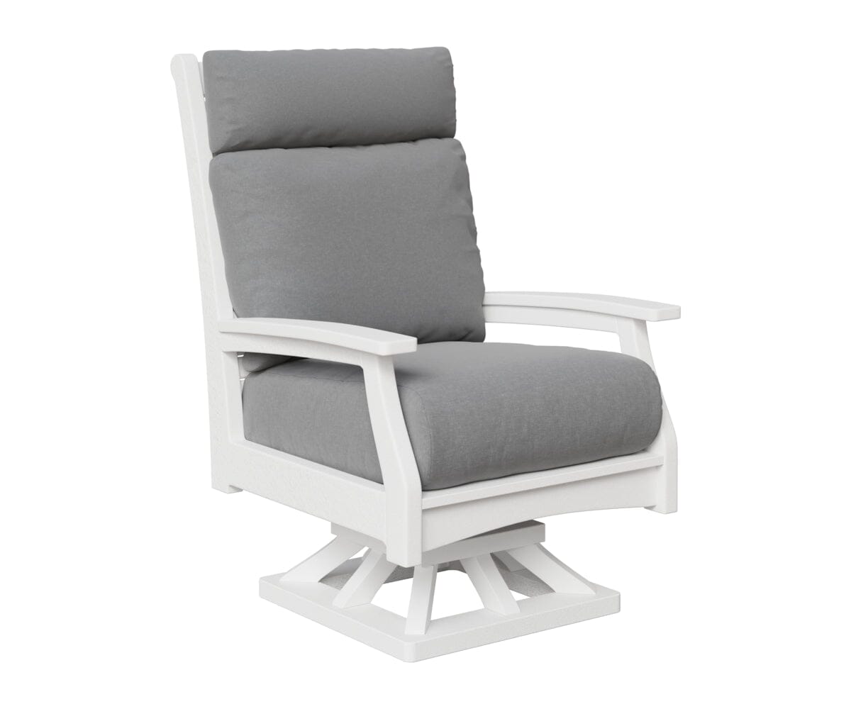 Classic Terrace High Back Swivel Rocker Rockwood Outdoor Furniture White 