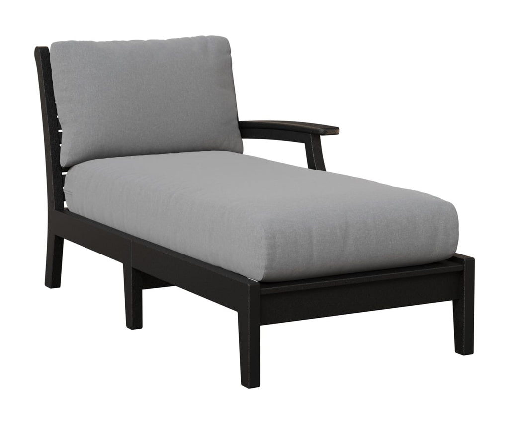 Classic Terrace Left Arm Chaise Lounge Rockwood Outdoor Furniture Black 