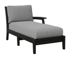 Classic Terrace Left Arm Chaise Lounge Rockwood Outdoor Furniture Black 