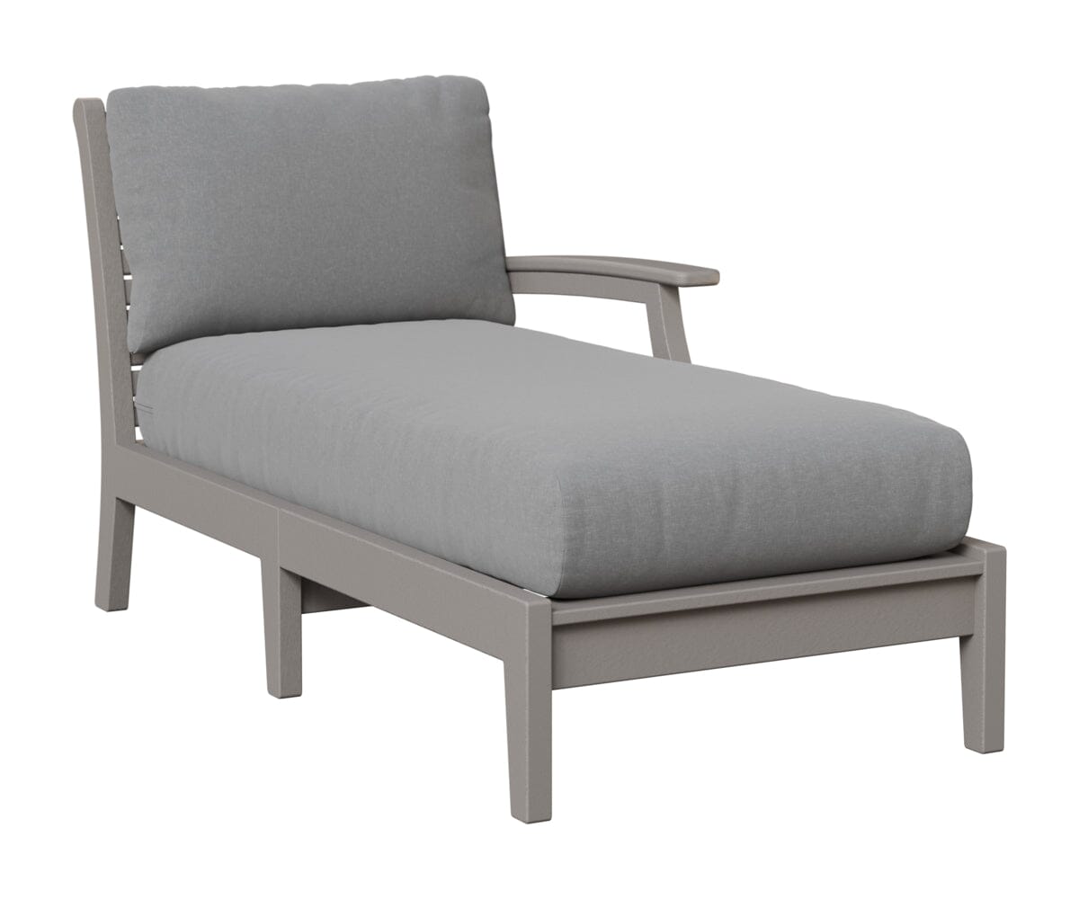 Classic Terrace Left Arm Chaise Lounge Rockwood Outdoor Furniture Light Gray 