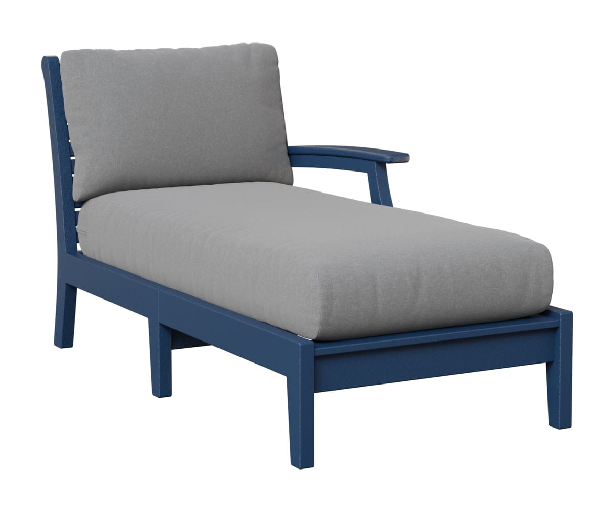 Classic Terrace Left Arm Chaise Lounge Rockwood Outdoor Furniture Navy Blue 