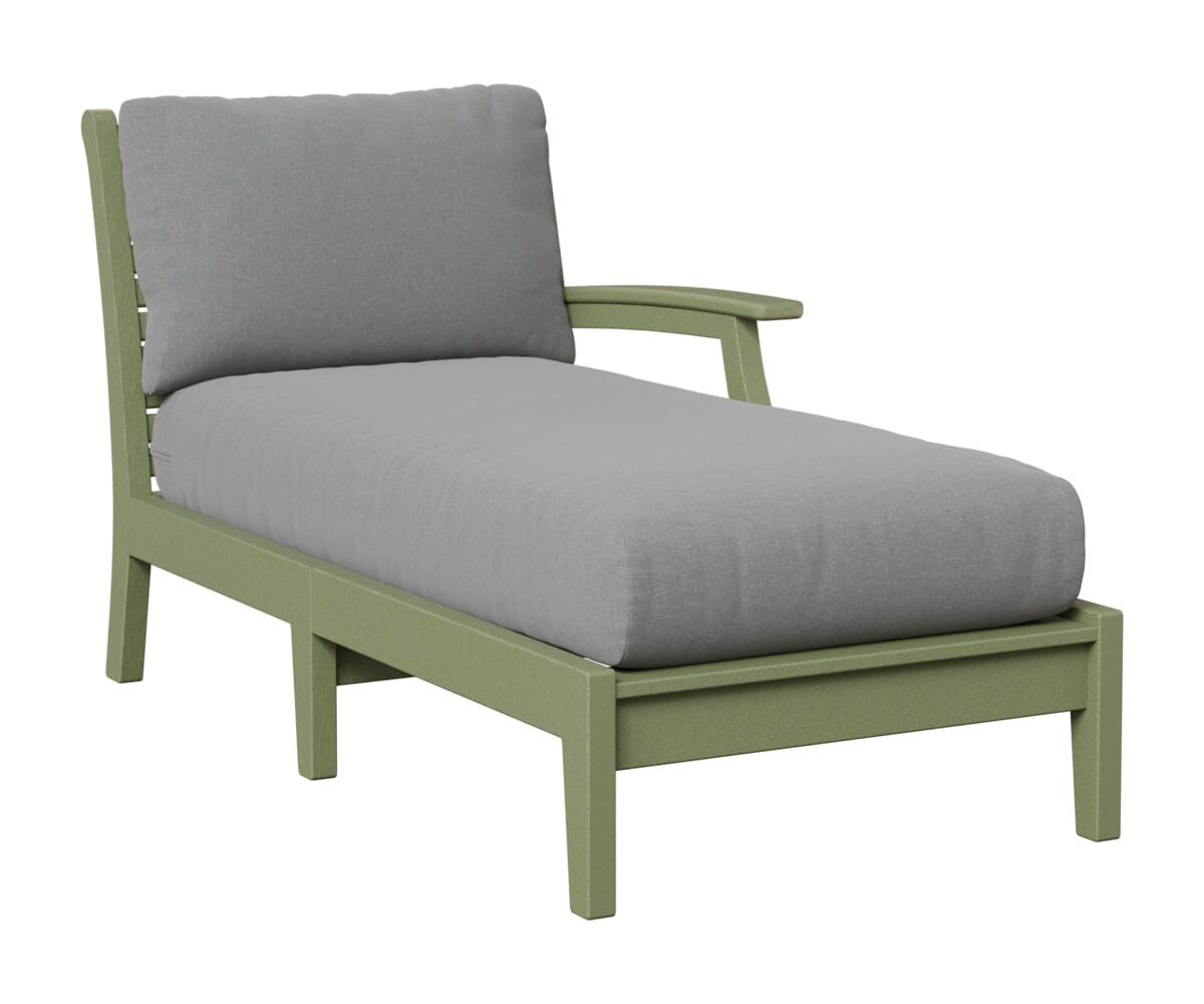 Classic Terrace Left Arm Chaise Lounge Rockwood Outdoor Furniture Sage 