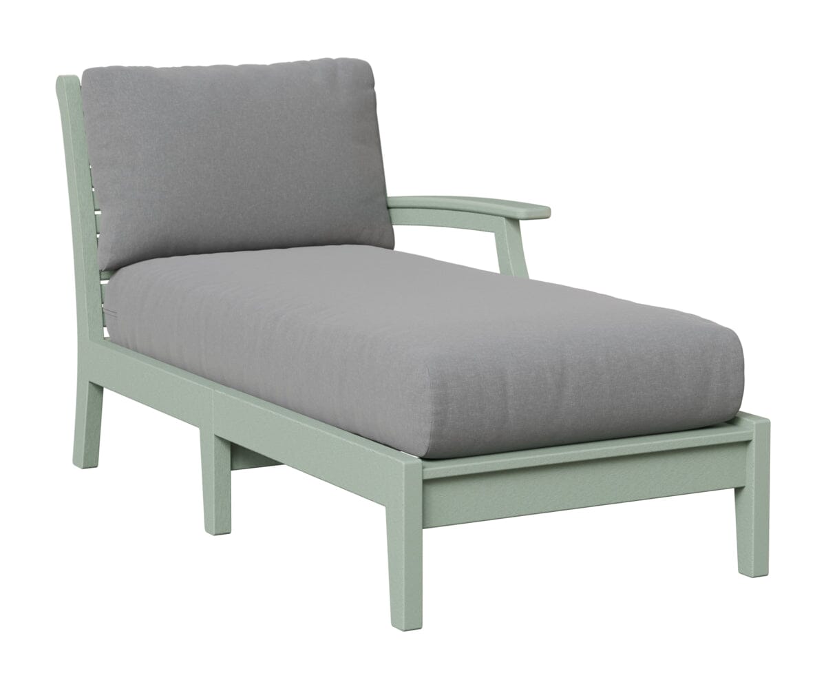 Classic Terrace Left Arm Chaise Lounge Rockwood Outdoor Furniture Seafoam 