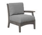 Classic Terrace Left Arm Club Chair Berlin Gardens Natural Finish: Coastal Gray 