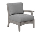 Classic Terrace Left Arm Club Chair Berlin Gardens Light Gray 