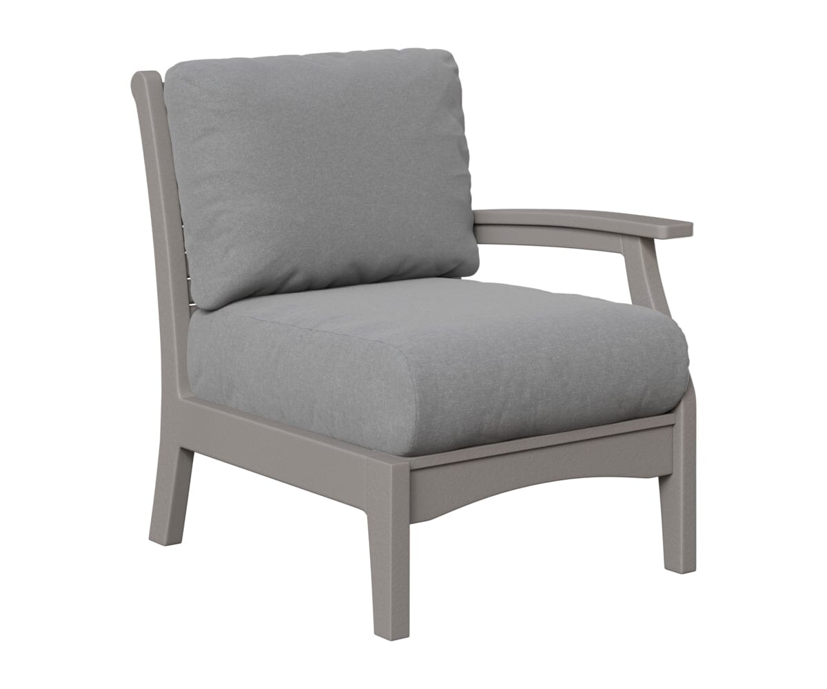 Classic Terrace Left Arm Club Chair Berlin Gardens Light Gray 