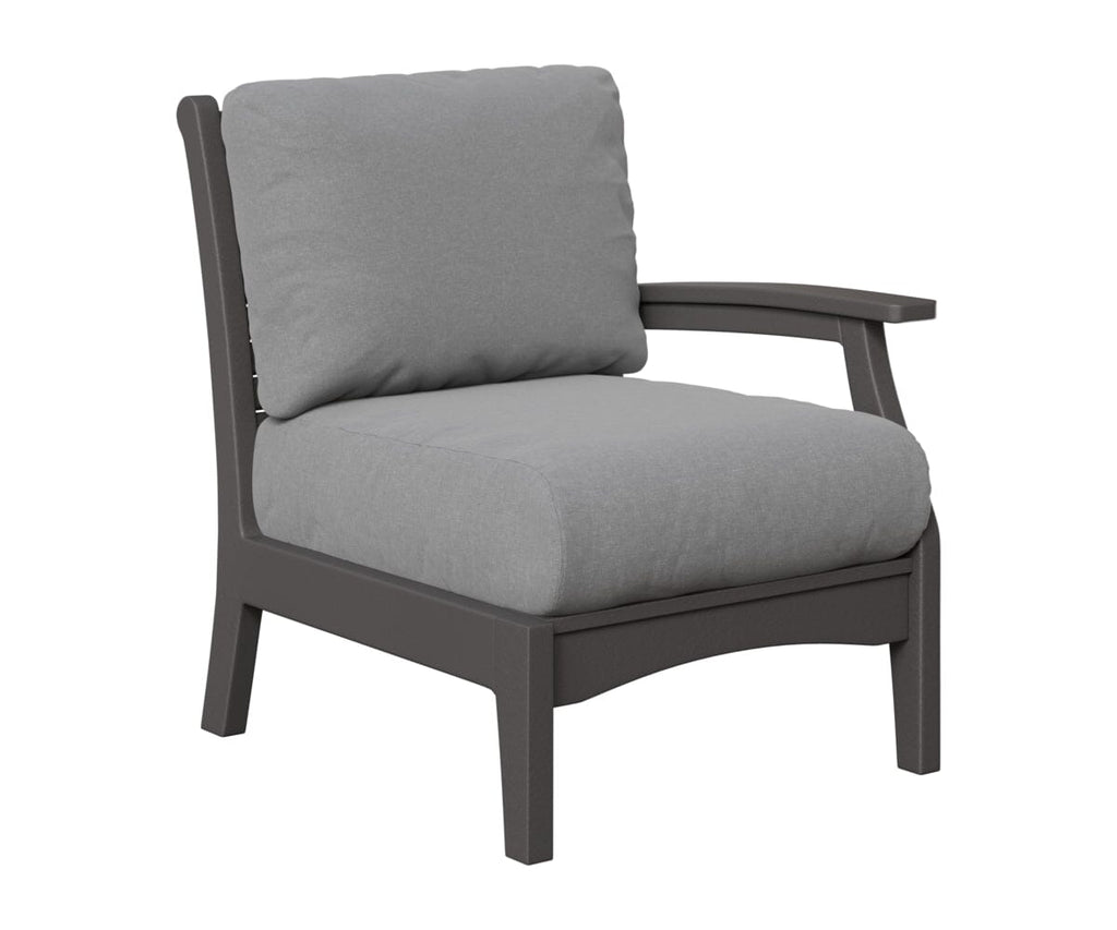 Classic Terrace Left Arm Club Chair Berlin Gardens Smoke Gray 