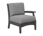 Classic Terrace Left Arm Club Chair Berlin Gardens Smoke Gray 