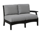 Classic Terrace Left Arm Loveseat Loveseats Rockwood Outdoor Furniture Black 
