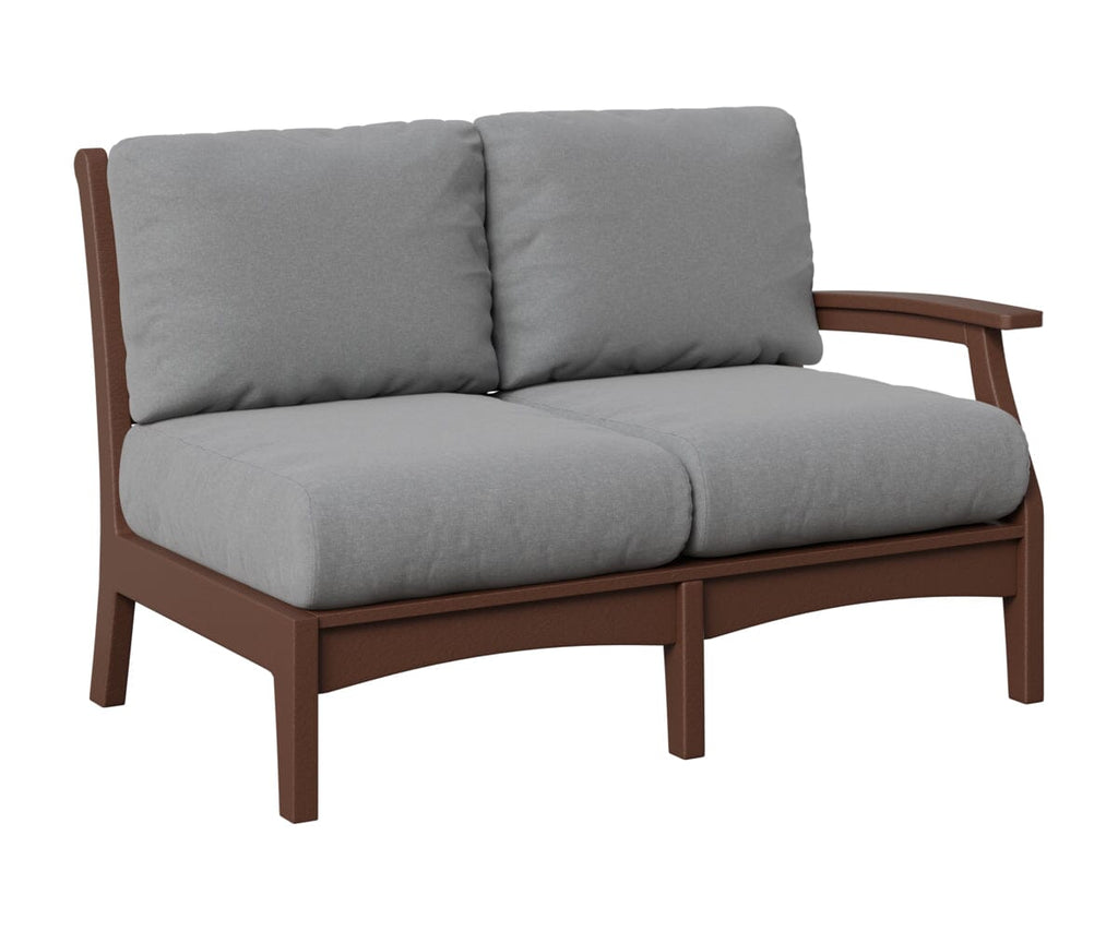 Classic Terrace Left Arm Loveseat Loveseats Rockwood Outdoor Furniture Chocolate Brown 