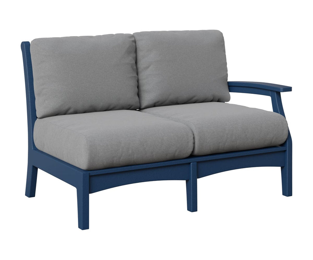 Classic Terrace Left Arm Loveseat Loveseats Rockwood Outdoor Furniture Navy Blue 