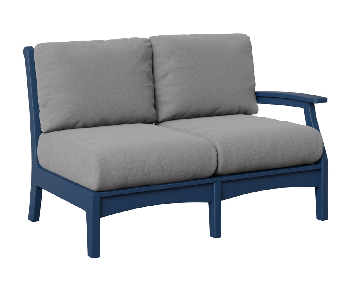 Classic Terrace Left Arm Loveseat Loveseats Rockwood Outdoor Furniture Navy Blue 