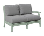 Classic Terrace Left Arm Loveseat Loveseats Rockwood Outdoor Furniture Seafoam 