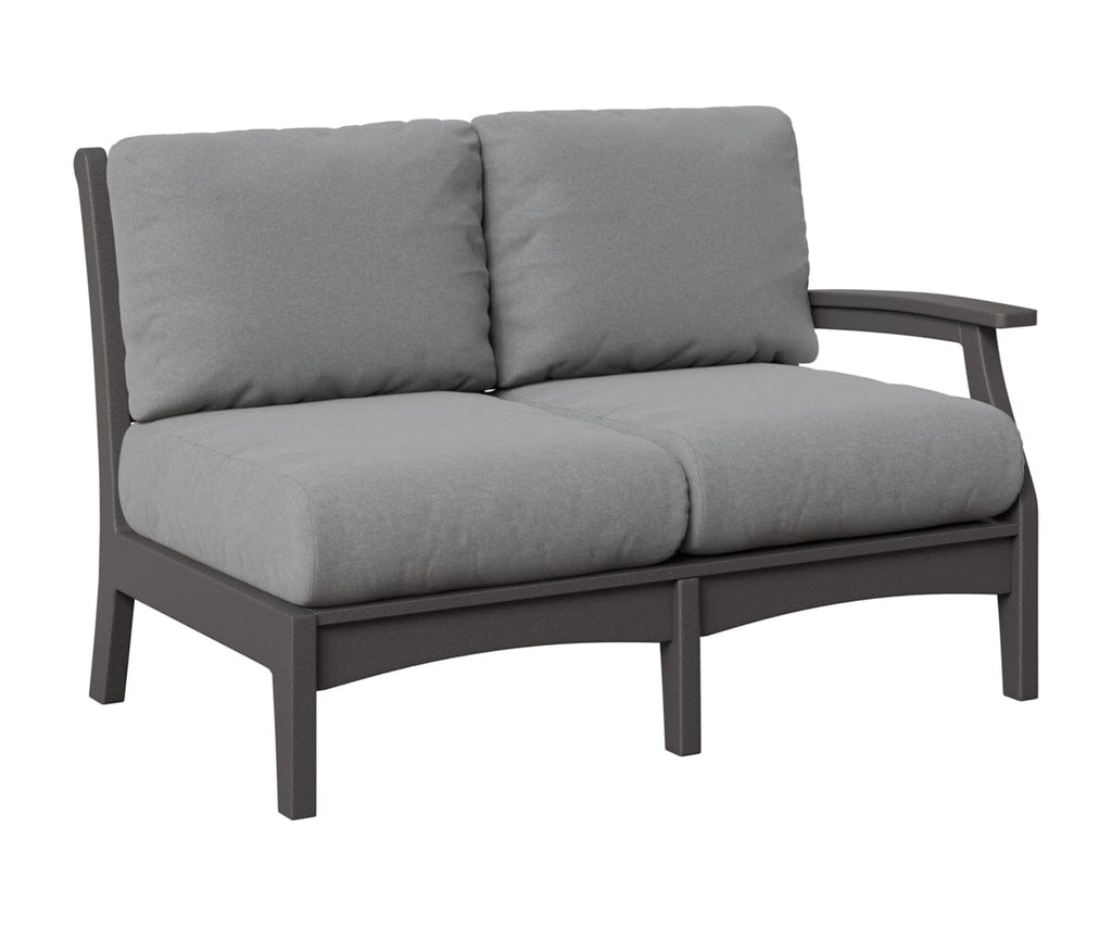 Classic Terrace Left Arm Loveseat Loveseats Rockwood Outdoor Furniture Smoke Gray 
