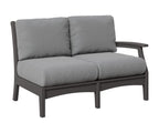 Classic Terrace Left Arm Loveseat Loveseats Rockwood Outdoor Furniture Smoke Gray 