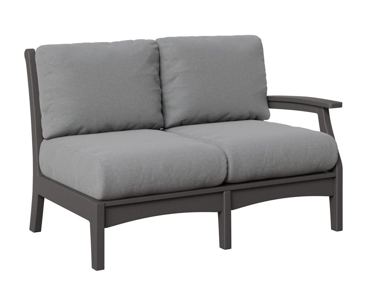 Classic Terrace Left Arm Loveseat Loveseats Rockwood Outdoor Furniture Smoke Gray 