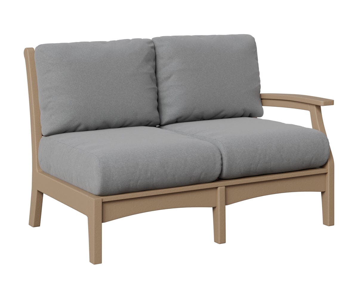 Classic Terrace Left Arm Loveseat Loveseats Rockwood Outdoor Furniture Weatherwood 