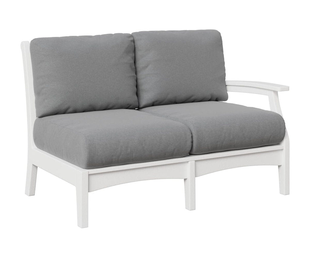 Classic Terrace Left Arm Loveseat Loveseats Rockwood Outdoor Furniture White 