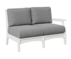 Classic Terrace Left Arm Loveseat Loveseats Rockwood Outdoor Furniture White 