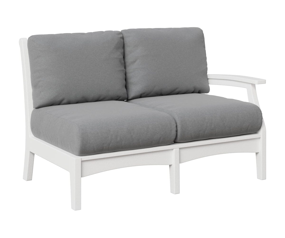 Classic Terrace Left Arm Loveseat Loveseats Rockwood Outdoor Furniture White 