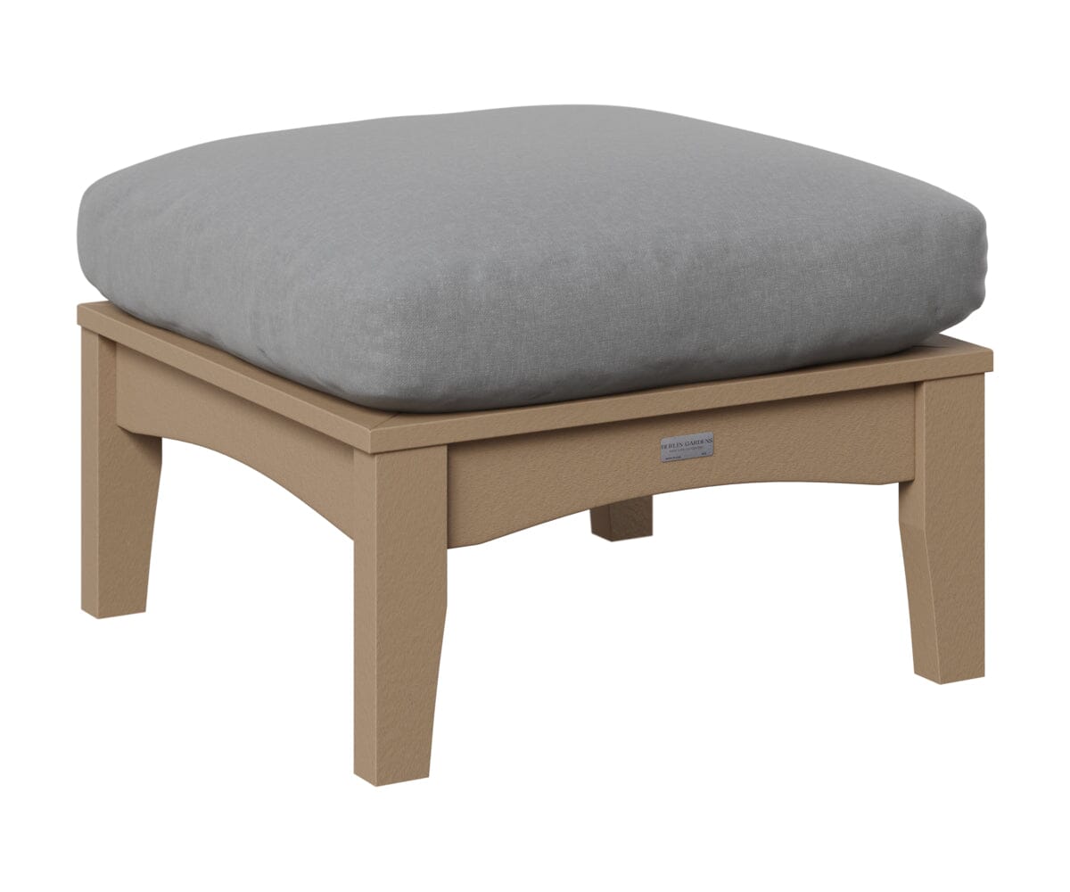 Classic Terrace Ottoman Rockwood Outdoor Furniture Weatherwood 