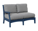 Classic Terrace Right Arm Loveseat Loveseats Rockwood Outdoor Furniture Navy Blue 