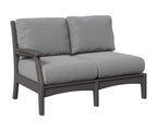 Classic Terrace Right Arm Loveseat Loveseats Rockwood Outdoor Furniture Smoke Gray 