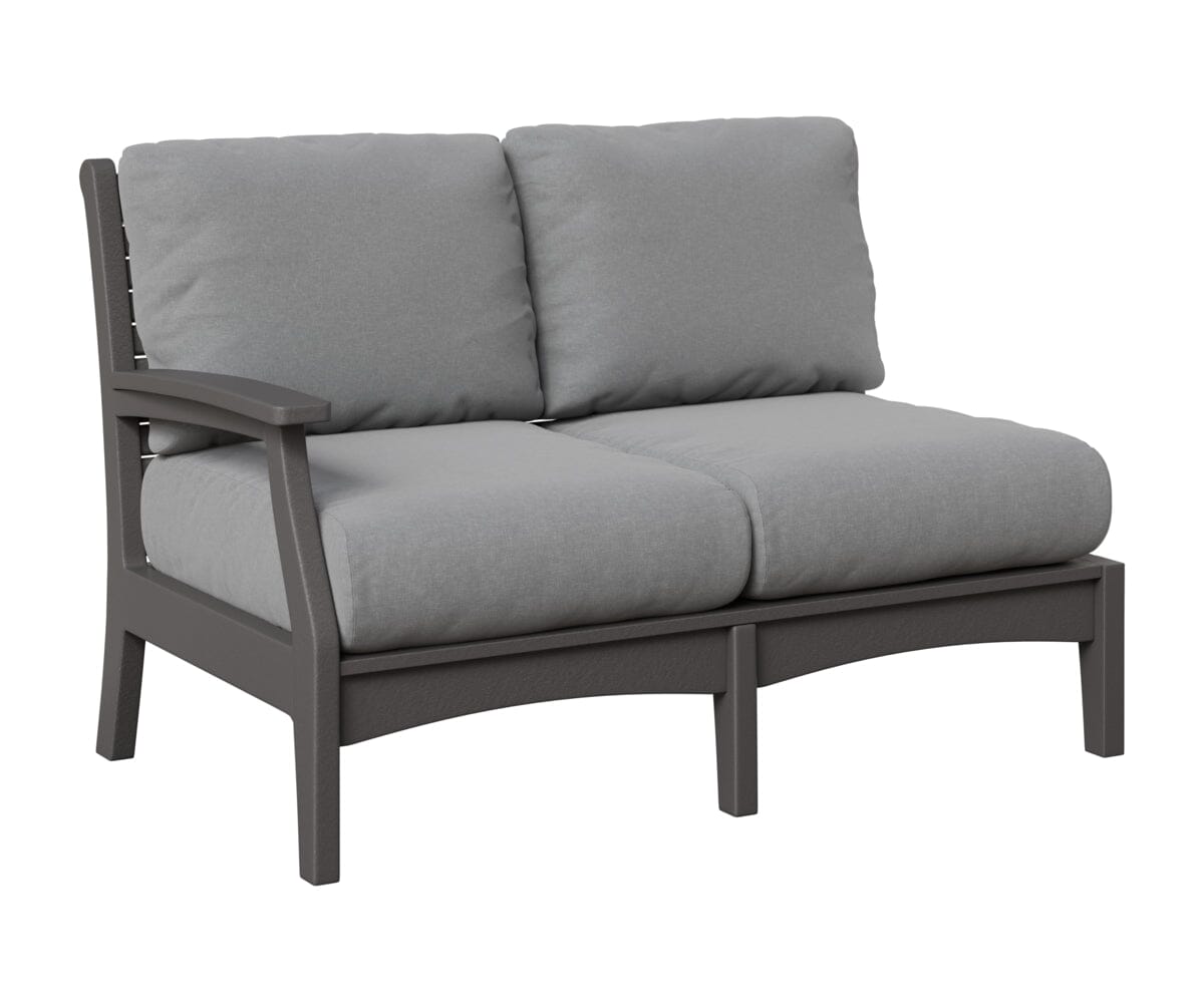 Classic Terrace Right Arm Loveseat Loveseats Rockwood Outdoor Furniture Smoke Gray 