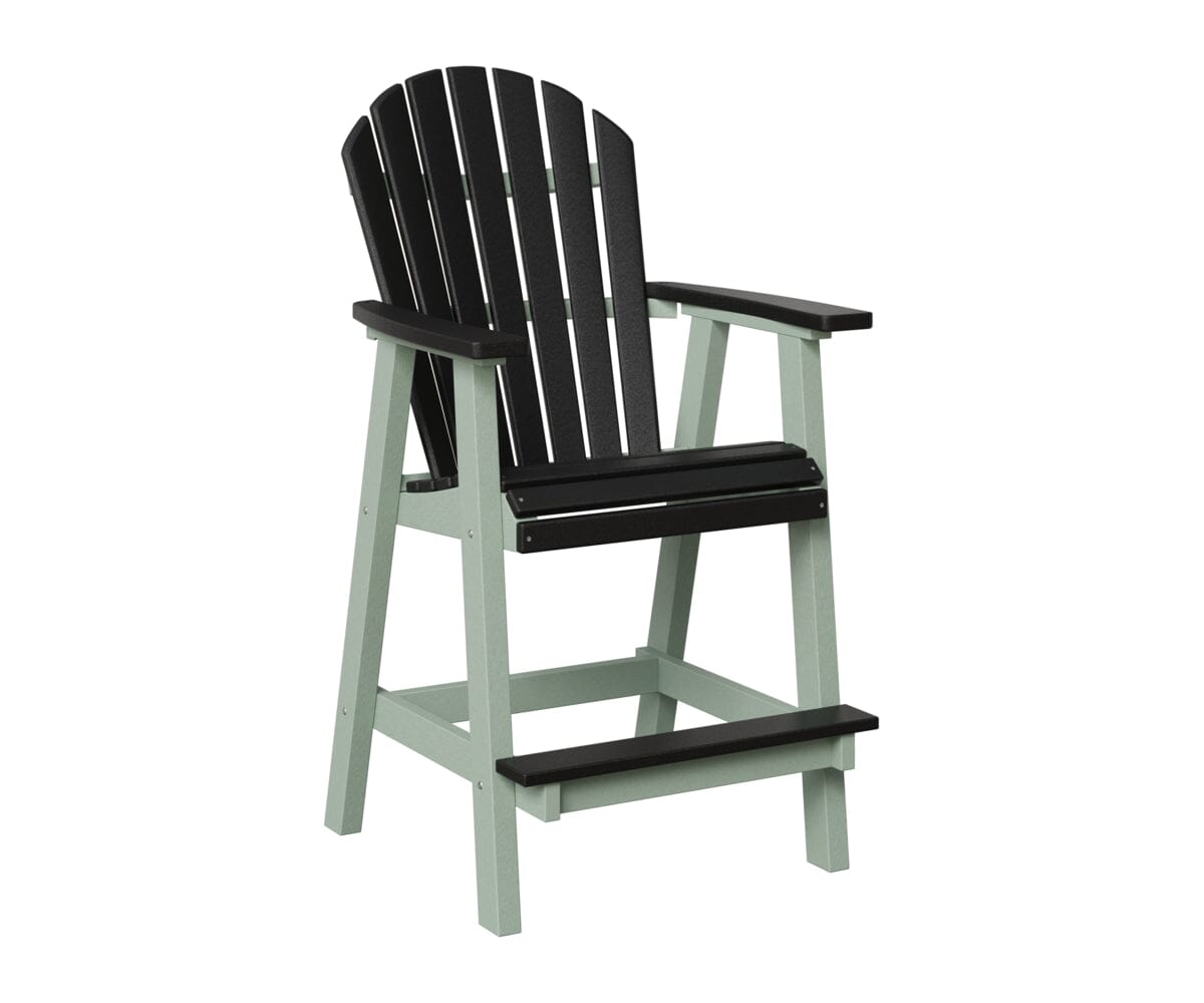 Comfo-Back Bar Chair Rockwood Outdoor Furniture Black Seafoam 