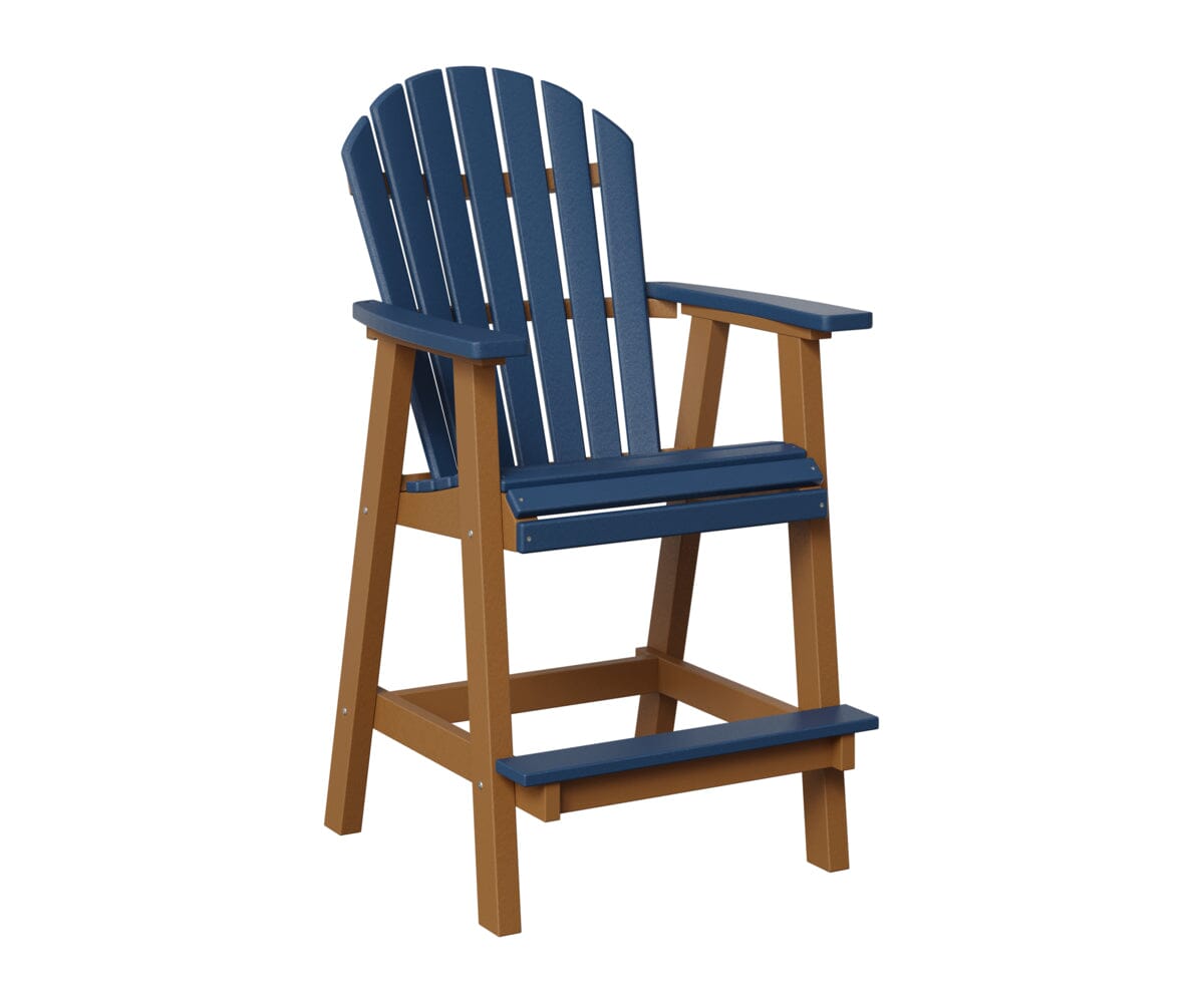 Comfo-Back Bar Chair Rockwood Outdoor Furniture Navy Blue Cedar 