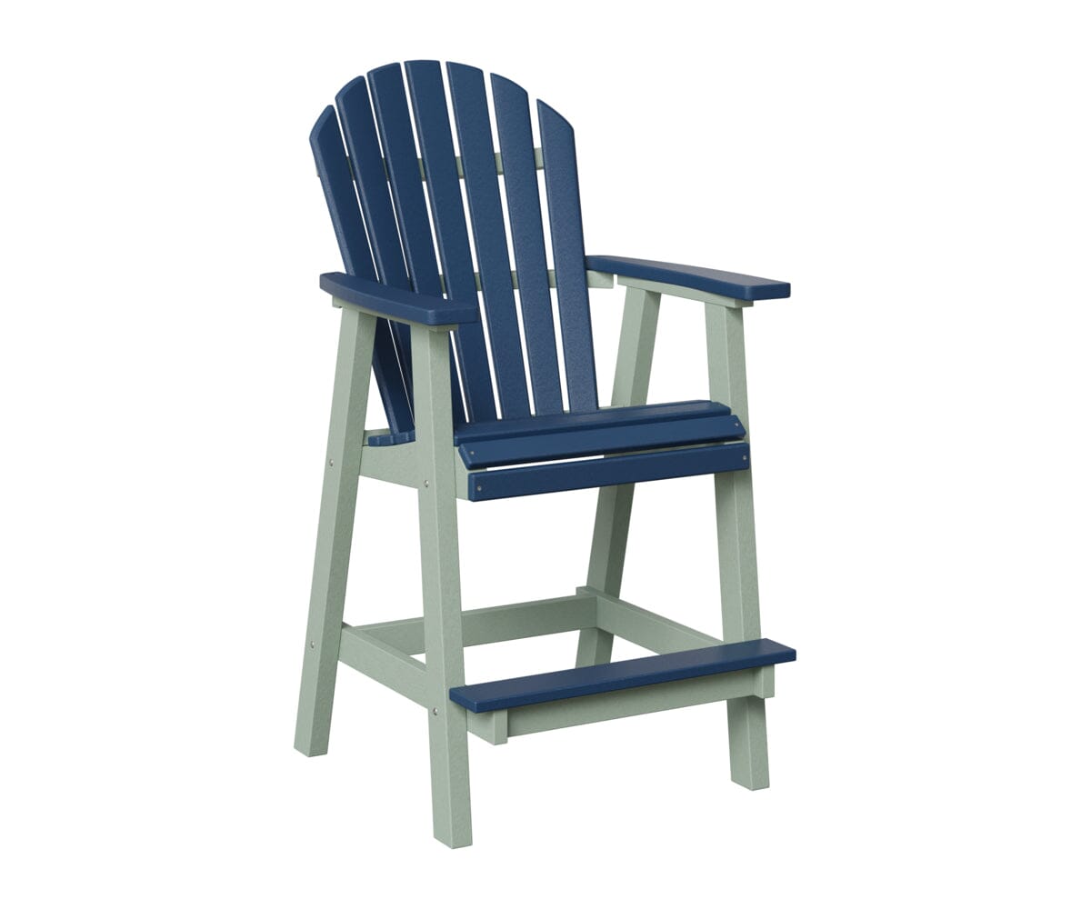 Comfo-Back Bar Chair Rockwood Outdoor Furniture Navy Blue Seafoam 