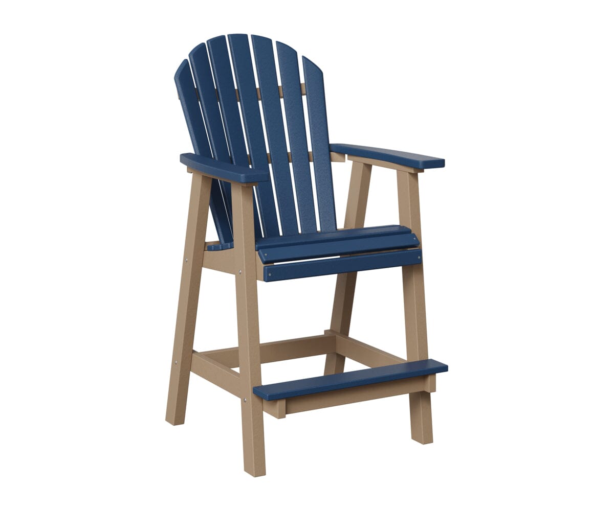 Comfo-Back Bar Chair Rockwood Outdoor Furniture Navy Blue Weatherwood 