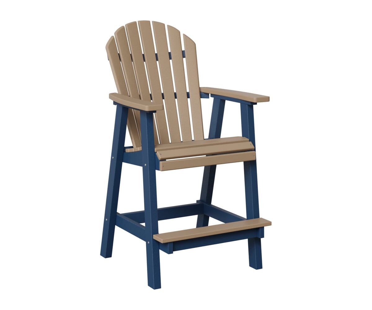 Comfo-Back Bar Chair Rockwood Outdoor Furniture Weatherwood Navy Blue 