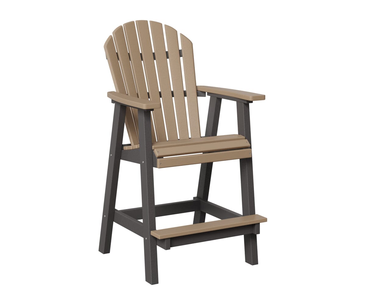 Comfo-Back Bar Chair Rockwood Outdoor Furniture Weatherwood Smoke Gray 