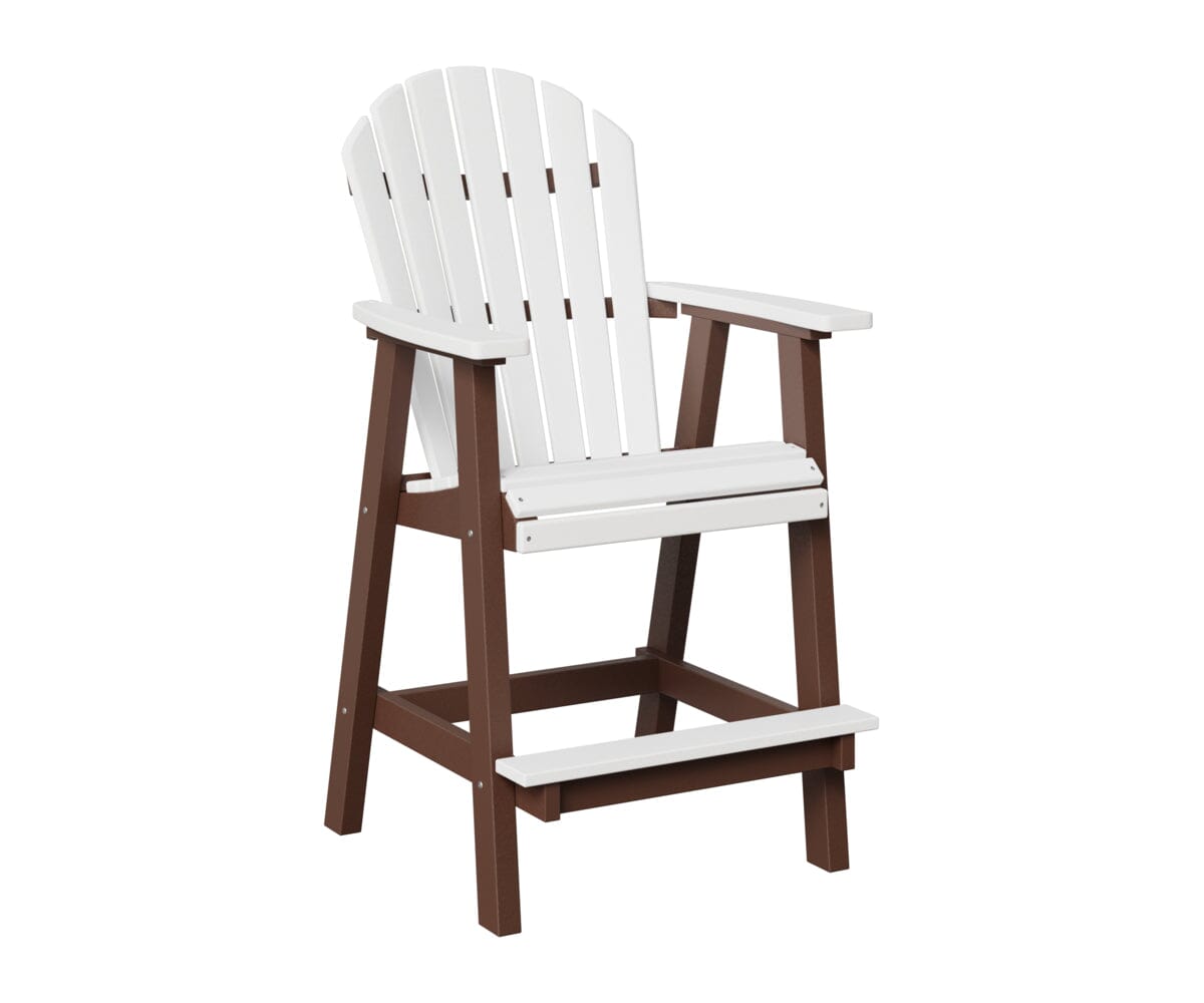 Comfo-Back Bar Chair Rockwood Outdoor Furniture White Chocolate Brown 