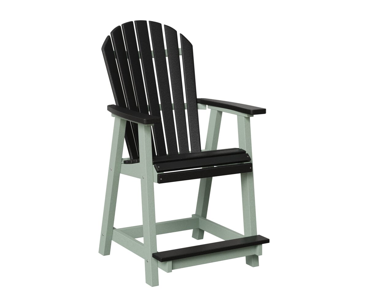 Comfo-Back Counter Chair Rockwood Outdoor Furniture Black Seafoam 