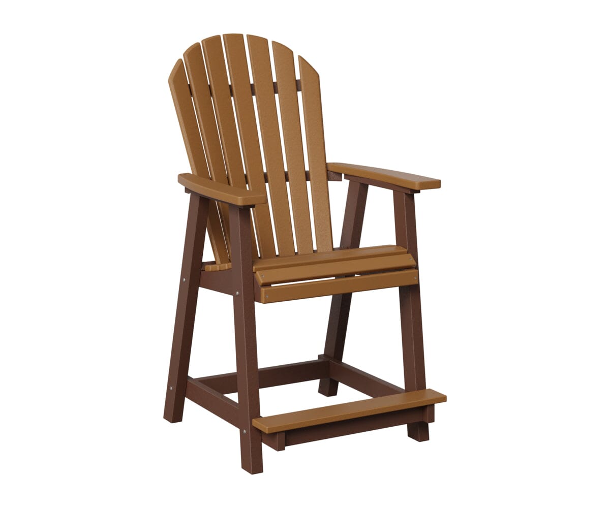 Comfo-Back Counter Chair Rockwood Outdoor Furniture Cedar Chocolate Brown 
