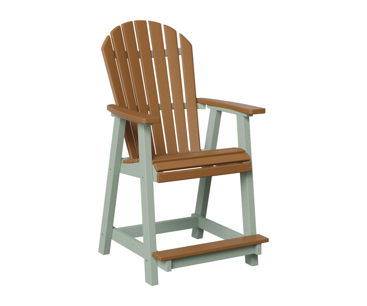 Comfo-Back Counter Chair Rockwood Outdoor Furniture Cedar Seafoam 