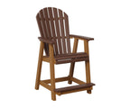 Comfo-Back Counter Chair Rockwood Outdoor Furniture Chocolate Brown Cedar 