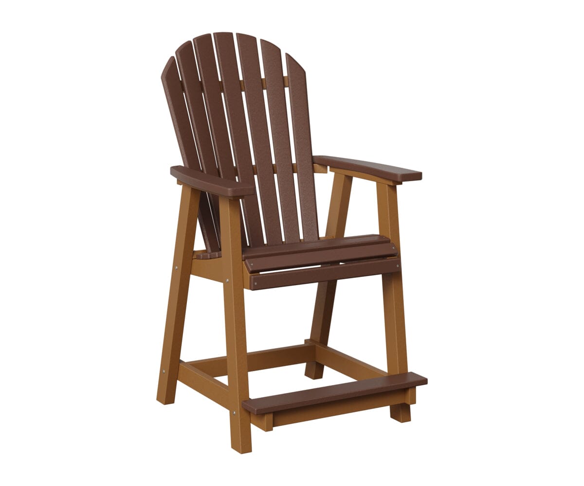 Comfo-Back Counter Chair Rockwood Outdoor Furniture Chocolate Brown Cedar 